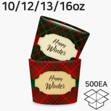 에어홀더 크리스마스 체크 1박스 500개