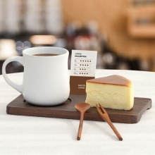 카페마스터 우드 티코스터 원목 나무 커피잔 컵 받침 직사각 트레이 홈카페 쟁반