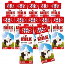 믈레코비타 아이러브밀크 수입 멸균우유 1L 12개