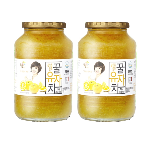 [꽃샘] 꿀유자차s 1kg (x2EA)