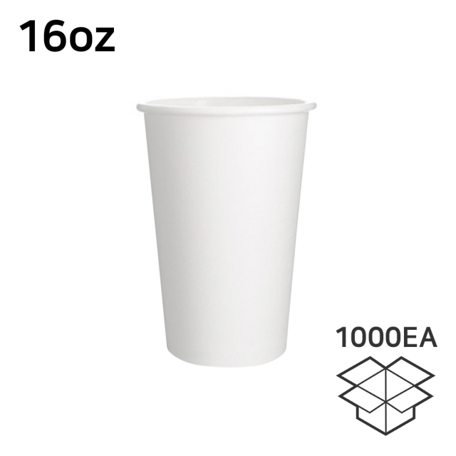 16온스 83파이 무지 테이크아웃종이컵 종이컵 핫컵 1박스 1000개