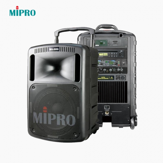 MIPRO 미프로 MA-808 버스킹용 강의용 블루투스 충전식 앰프스피커 250W출력