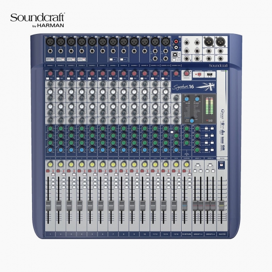 사운드크래프트 SIGNATURE 16 16채널 시그니처 아날로그 오디오 믹서 Soundcraft 오디오 인터페이스