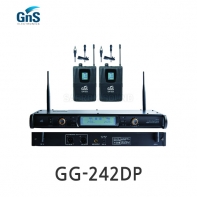 GNS GG-242DP 2.4GHz 채널가변형 듀얼채널 2x 핀 타입 무선마이크