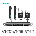 MIPRO ACT-747 ACT-71H ACT-71T 4채널 무선마이크 세트 무선핸드마이크 무선핀마이크 900MHz