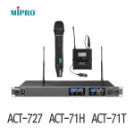 MIPRO ACT-727 ACT-71H ACT-71T 2채널 무선마이크 세트 무선핸드마이크 무선핀마이크 900MHz