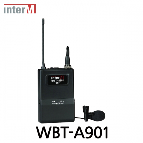 Inter-M 인터엠 WBT-A901 900MHz 채널가변형 무선 벨트팩 Wireless Microphone (Beltpack)