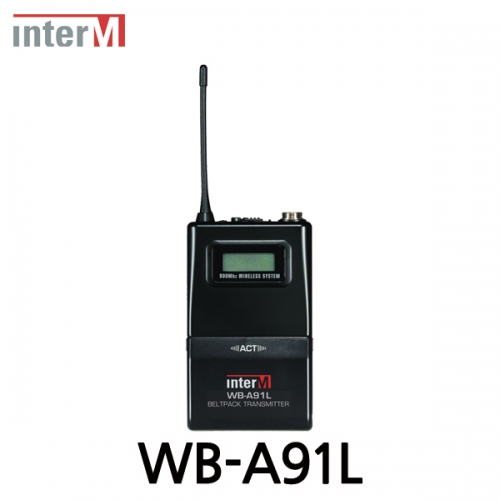 Inter-M 인터엠 WB-A91L 900MHz 채널가변형 무선 벨트팩 900MHz Wireless Microphone (Beltpack)
