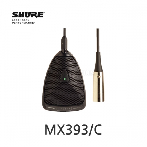 SHURE MX393/C 표면장착용 단일지향성 바운더리 마이크 탈착식 케이블