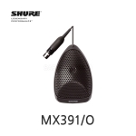 SHURE MX391/O 표면장착형 무지향성 바운더리 마이크 인라인프리앰프 포함 블랙