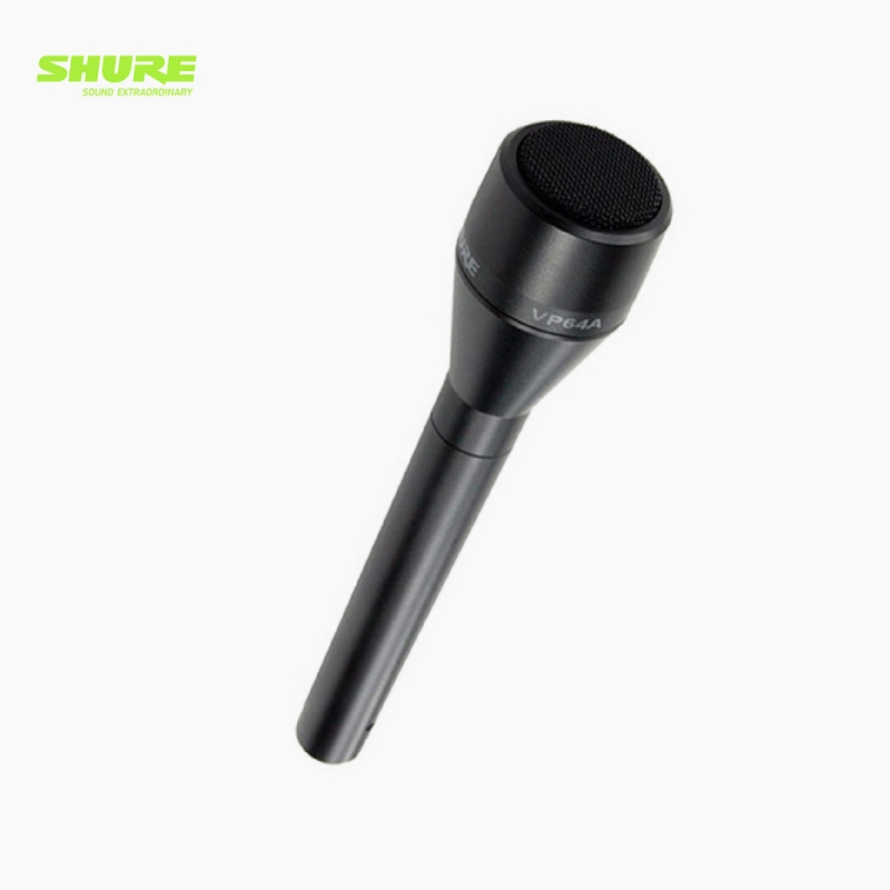 SHURE 슈어 VP64A 전방향성 방송용 인터뷰용 카메라 장착 다이나믹 유선 핸드마이크