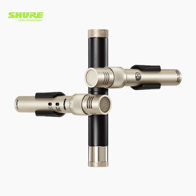 SHURE 슈어 KSM141/SL STEREO 단일지향성 펜슬타입 듀얼 패턴 악기용 콘덴서 마이크(PAIR)