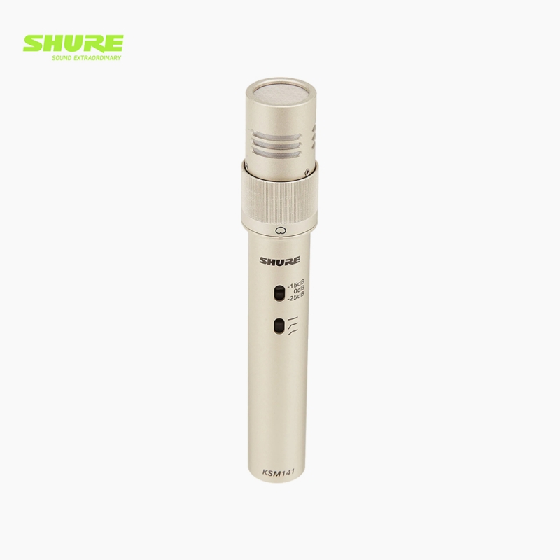 SHURE 슈어 KSM141/SL 단일지향성 펜슬타입 듀얼 패턴 악기용 콘덴서 마이크