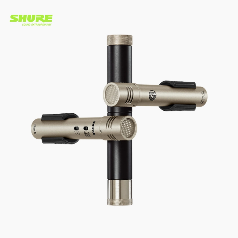 SHURE 슈어 KSM137/SL STEREO 단일지향성 펜슬타입 소형 다이아프램 악기용 콘덴서 마이크(PAIR)