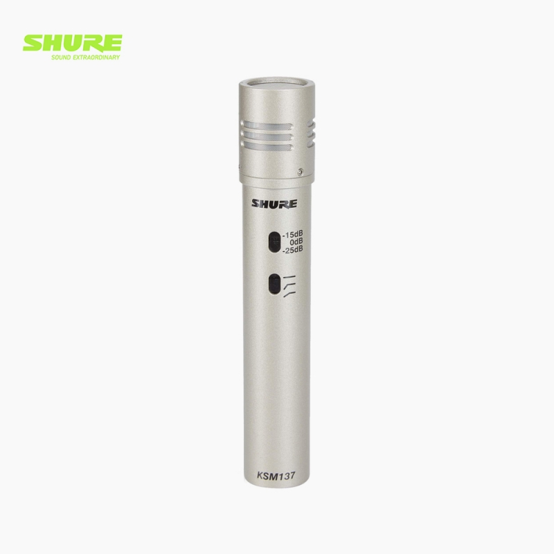 SHURE 슈어 KSM137/SL 단일지향성 펜슬타입 소형 다이아프램 악기용 콘덴서 마이크