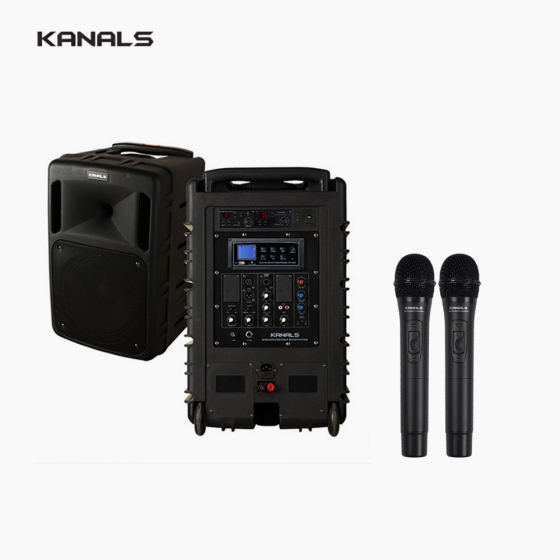 KANALS 카날스 BK-1050N 충전식 휴대용 이동식 앰프 스피커 2채널 무선마이크세트