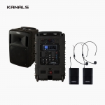 KANALS 카날스 BK-1050N 충전식 휴대용 이동식 앰프 스피커 2채널 무선마이크세트