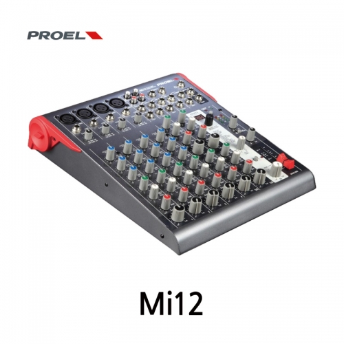 PROEL 프로엘 Mi12 12채널 2버스 4x Mic 믹서 이펙터 내장