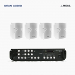 DEAN SR-450D 4채널 앰프 NA-D5 벽걸이 스피커 4개 매장 카페 강의실 업소용 음향 패키지