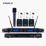 KANALS 카날스 BK-4200 방송용 라이브 무대 공연용 행사용 UHF 4채널 PLL 자동채널 무선마이크 송수신기세트