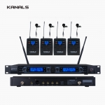 KANALS 카날스 BK-4200 방송용 라이브 무대 공연용 행사용 UHF 4채널 PLL 자동채널 무선마이크 송수신기세트