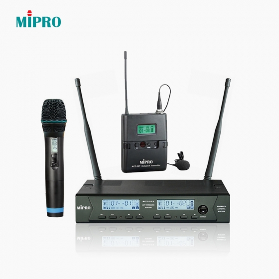 MIPRO 미프로 ACT-372DM 2채널 무선핸드+핀마이크 벨트팩세트 900MHz