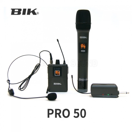 무선마이크 BIK PRO50 2채널 충전무선마이크