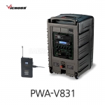 빅보스 VICBOSS PWA-V831 300W 8인치 충전용 앰프스피커 1CH 강의실 연주용 USB BT CD