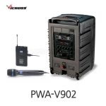 빅보스 VICBOSS PWA-V902 500W 10인치 충전용 앰프스피커 2CH 강의실 연주용 USB BT
