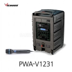 빅보스 VICBOSS PWA-V1231 600W 12인치 충전용 앰프스피커 1CH 강의실 연주용 CD USB BT