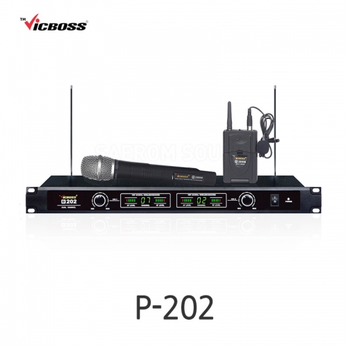 빅보스 VICBOSS P-202 200MHz 2CH 무선마이크세트