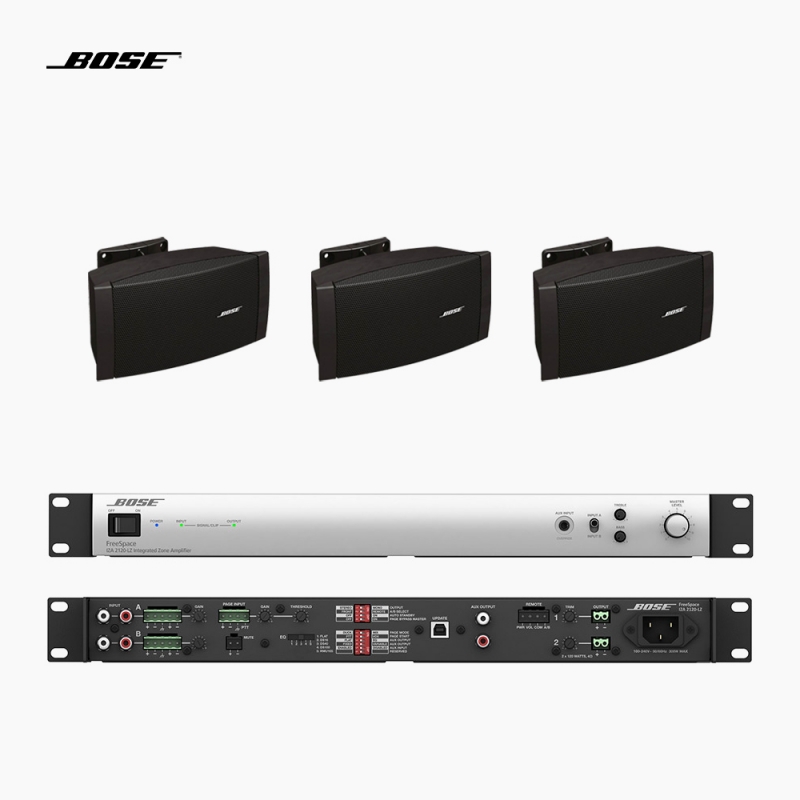 BOSE 매장 카페 음향패키지 2채널 앰프 IZA-2120LZ + 보스 DS40SE 스피커 3EA