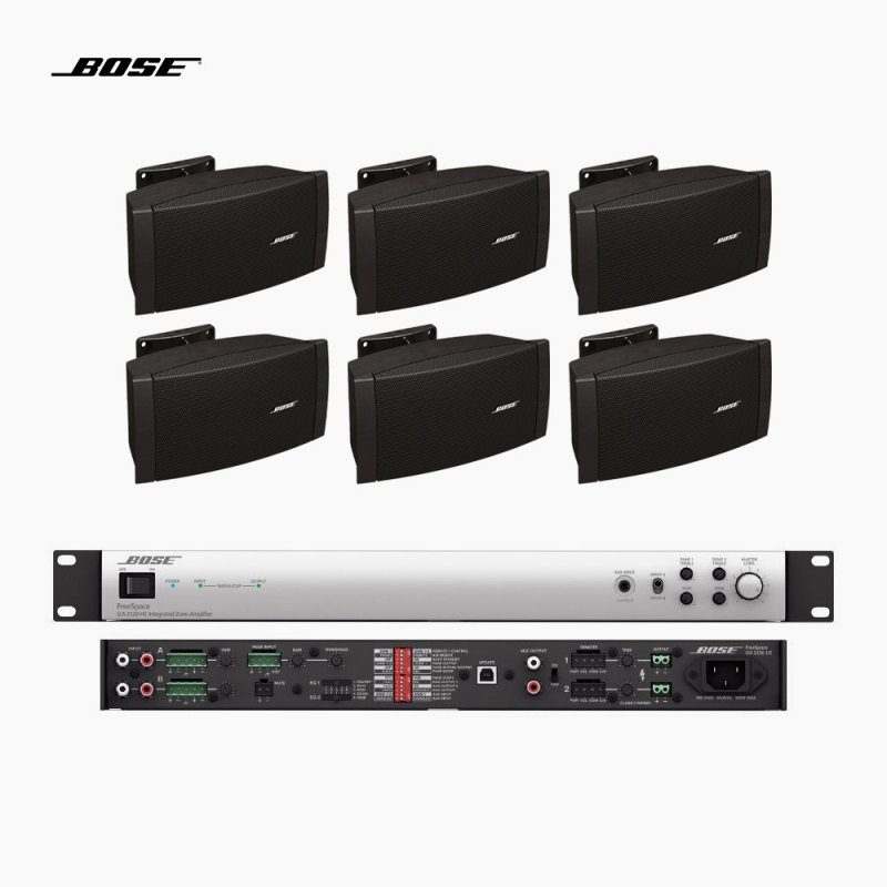 BOSE 매장 카페 음향패키지 확장 앰프 IZA-2120HZ + 보스 DS40SE 벽부형 스피커 6EA