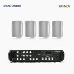 TANNOY 매장 카페 음향패키지 4채널 앰프 SR-450D + 탄노이 DVS4 벽부형 스피커 4개