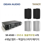 탄노이 벽부형스피커 DVS6 4개 매장용앰프 SR-450D 상업용 음향패키지