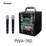 빅보스 VICBOSS PWA-760 200W 8인치 충전식 휴대용 앰프스피커 2CH