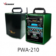 빅보스 VICBOSS PWA-210 250W 충전식 휴대용 앰프스피커 1CH CD