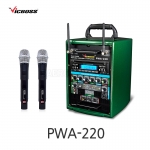 빅보스 VICBOSS PWA-220 250W 충전식 휴대용 앰프스피커 2CH CD