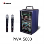 빅보스 VICBOSS PWA-5600 300W 충전식 휴대용 앰프스피커 2CH 케리어