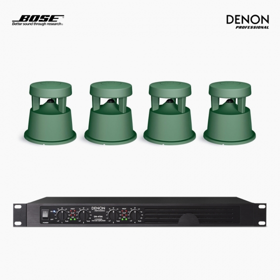 BOSE 야외 정원용 음향패키지 4채널 앰프 DENON DN-470A + 보스 360P 스피커 4EA