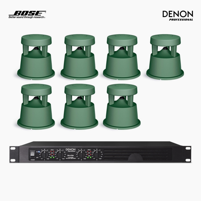 BOSE 야외 정원용 음향패키지 4채널 앰프 DENON DN-470A + 보스 360P 스피커 7EA