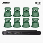 BOSE 야외 정원용 음향패키지 4채널 앰프 DENON DN-470A + 보스 360P 스피커 8EA