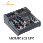 SOUNDSATION MIOMIX 202 UFX  4채널 오디오믹서 오디오인터페이스 멀티이벡터