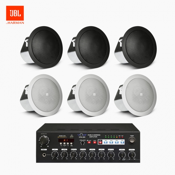 JBL 매장 카페 음향패키지 VPA-120 앰프 JBL CONTROL 12C/T 실링스피커 6EA