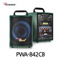 빅보스 VICBOSS PWA-842CB 250W 8인치 충전용 앰프 스피커 교육장용 무선마이크