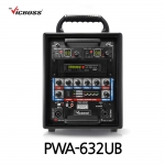 빅보스 VICBOSS PWA-632UB 200W 6.5인치 충전용 앰프 스피커 매장용 무선마이크