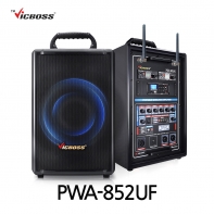 빅보스 VICBOSS PWA-852UF 2채널 300W 8인치 충전용 앰프 스피커 무선마이크