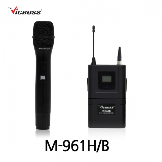 빅보스 VICBOSS 무선송신기 핸드마이크 M-961H 벨트팩형마이크 M-961B