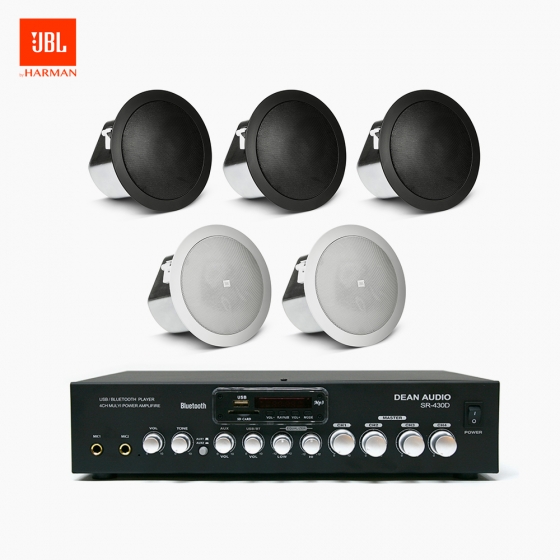 JBL 매장 카페 음향패키지 SR-430D 4채널 앰프 JBL CONTROL 12C/T 실링스피커 5EA