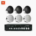 JBL 매장 카페 음향패키지 SR-430D 4채널 앰프 JBL CONTROL 12C/T 실링스피커 6EA